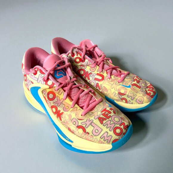 Nike Zoom Freak 4 Letter Bros Shoes Mens 7 8.5 W Vanilla Coral Chalk FB9503 200 - Picture 3 of 11